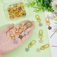 thumbnail image 5 of 25Pcs 5 Colors Flower Keychain Set Flower Daisy Enameled Charms Keychain with Flower Pendant Key Chains for Car Keys Ring Handbag Bag Earphone Case Decoration Purse Accessories DIY Crafts diy, 5 of 6