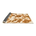 thumbnail image 2 of Ahgly Company Indoor Round Abstract Orange Modern Area Rugs, 6' Round, 2 of 4