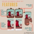 thumbnail image 2 of PREMIUS 5 Piece Printed Kitchen Linen Set, Coffee Cup, 2 Cotton Towels, 2 Pot Holders, 1 Oven Mitt, 2 of 8
