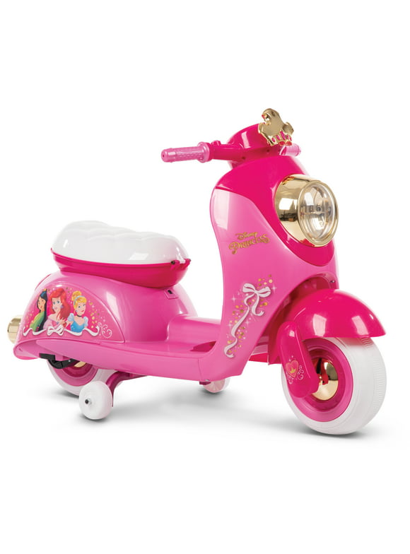 Disney Princess 6 Volt Euro Scooter Ride-on Battery-Powered Toy, Pink by Huffy