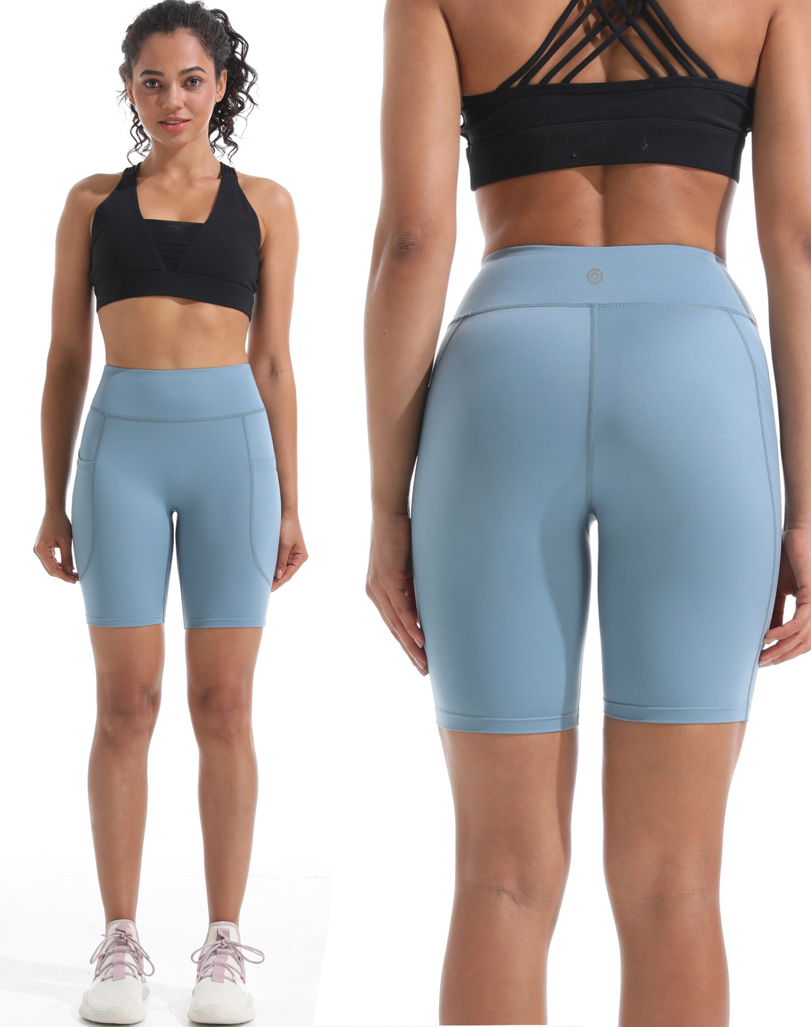 NELEUS Women's High Waist Yoga Shorts with Pockets photo 3