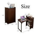 thumbnail image 2 of Coffee Tables Bamboo Folding Desk, Foldable Desk for Small Space, Computer Desk with Hidden Storage and Built-in Socket, Mid Century Foldable Table for Home Office and Bedroom (Walnut Brown),Coffee, 2 of 20