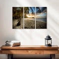 thumbnail image 2 of Elephant Stock Scenic Caribbean Coast Wall Art - Horizontal Multi Panel Canvas - Living Room Wall Decor - Beach Multi Panel - Gray And Yellow Decor - 23" x 14", 2 of 4