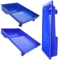 thumbnail image 1 of OUNONA 3Pcs Blue Plastic Paint Trays with Stackable Design for Pigment Mixing and Storage, 1 of 8