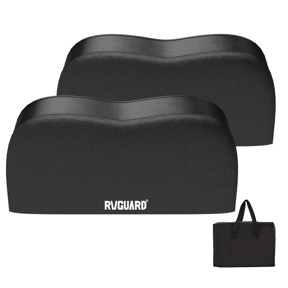 RVGUARD RV Tire Covers, Dual Axle Wheel Cover (2 Pack) Fits 27"-30" Diameter Tires, Waterproof Anti-UV Black Dual Tire Covers RV Accessories for Truck/Trailer