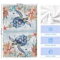 thumbnail image 5 of Sea Turtle Coastal Microfiber Kitchen Towel, Summer Beach Coral Ocean Nautical Soft Absorbent Dish Towels, Quick Drying Washable Dishcloths for Kitchen Cleaning, Drying Dishes, 18x28 Inches, 5 of 9