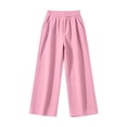 thumbnail image 7 of Girls Corduroy Sweatpants with Pockets Casual Elastic Waist Baggy Fall Winter Kids Active Pants Pink 5-14, 7 of 7