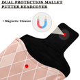 thumbnail image 3 of Haosy Rose Beige Block Golf Mallet Putter Cover Strong Magnetic Leather Golf Club Headcover Closure, 3 of 7