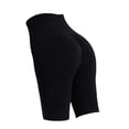 thumbnail image 3 of Pantalones cortos de ciclismo para mujer, leggings básicos elásticos, informales, para andar en bicicleta negro S, 3 of 6