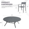 thumbnail image 2 of DIFY 11PCS Outdoor Dining Set, 63" Round Dining Table and 10 Stackable Metal Chairs, Grey, 2 of 7