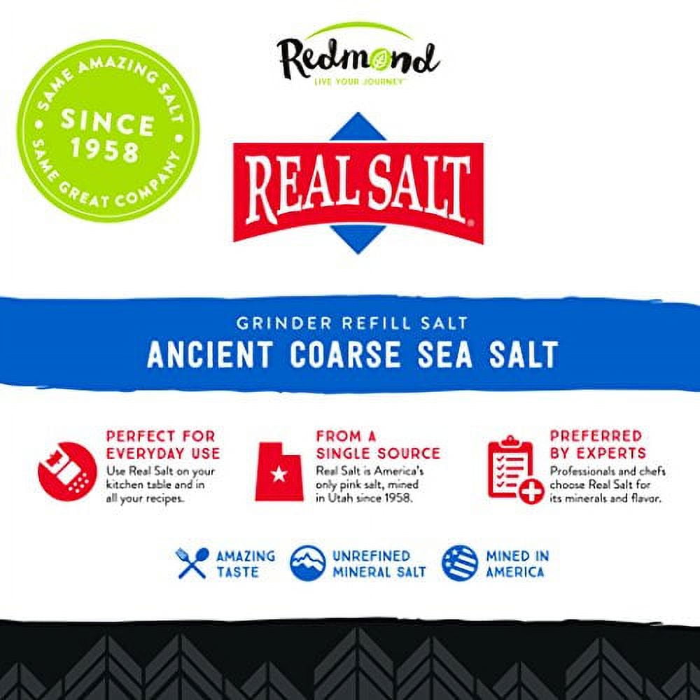 (3 Pack)Real Salt Coarse Grind Pouch, 16 oz.