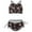 Black, variant on Hienoo Big Girls Bikini Swimsuit Floral Criss-Cross Back Swimwear Bathing Suit,2-Piece