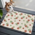 thumbnail image 3 of 2x3 Ft Entryway Area Rug, Country Flower Kitchen Rug Runner Washable Floor Mat, Pink Daisy Floral Retro Plant Leaf Non Slip Indoor Door Mat Throw Carpet for Bathroom Living Room Bedroom, 3 of 8