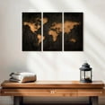 thumbnail image 2 of Elephant Stock Aged World Map Xxxiv Wall Art - Horizontal Multi Panel Canvas - Living Room Wall Decor - Map Multi Panel - Black And Brown Decor - 23" x 14", 2 of 4
