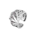 thumbnail image 1 of Anillo retro vintage de acero inoxidable para juegos de póker, casino, cóctel, fiesta, motero, graduación, oficina, aniversario, 1 of 5