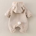 thumbnail image 6 of Mnyotv Baby Jumpsuit Fall Winter Clothes Hooded Long Sleeve Button Down Rompers Infants Girls Outfits Size 1-2Years, 6 of 6