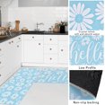 thumbnail image 6 of Spring Kitchen Rugs Set of 2 Daisy Flower Door Mat Blue White Floral Non Slip Floor Rugs for Home Kitchen Room Decor Supplies, 6 of 6