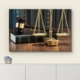 thumbnail image 3 of wall26 Canvas Print Wall Art Still Life with Gold Justice Scale &amp; Gavel People Historic Photography Realism Traditional Scenic Dramatic Multicolor Cultural for Living Room, Bedroom, Office - 32&q, 3 of 5