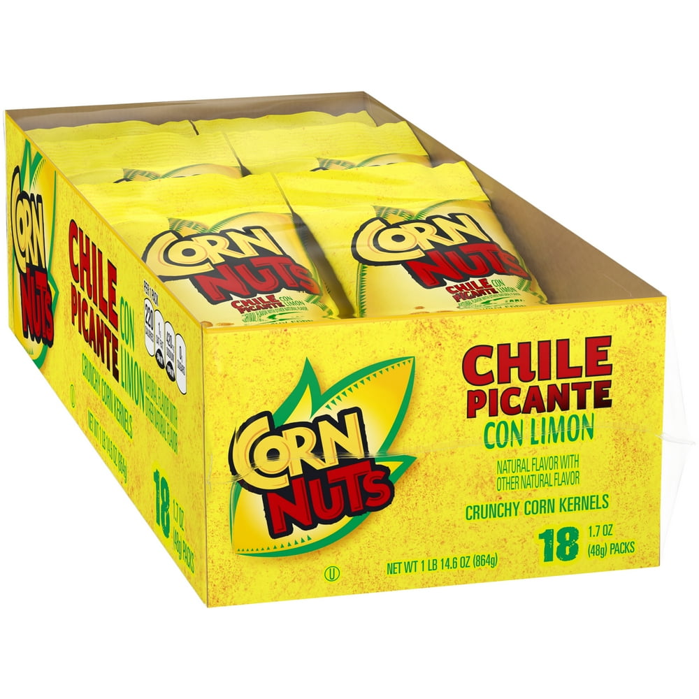 Corn Nuts Chile Picante con Limon Crunchy Corn Kernels, 18 ct Pack