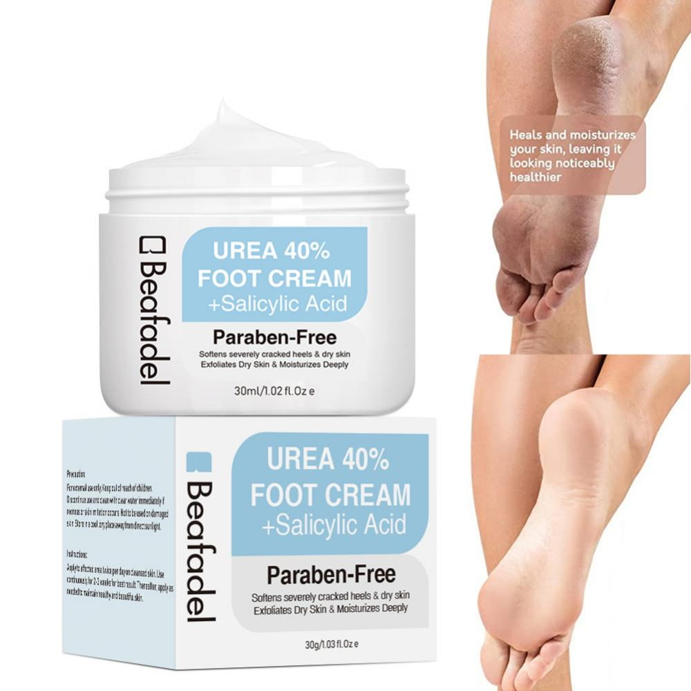 Urea Cream 40 Percent For Feet Plus 2 Salicylic Acid 5.29 oz Foot Cream and  Hand Cream Maximum Strength with Hyaluronic Acid Tea Tree and Aloe Vera for  Deep Moisturizes Callus Remover