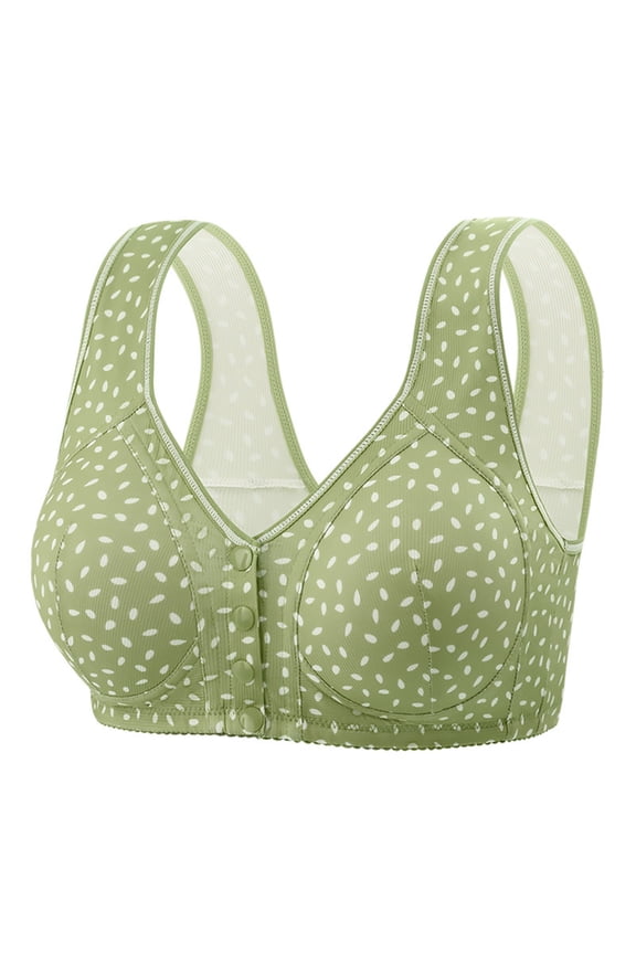 Women's Minimizer Seamless Comfortable Plus Size Underwire Bra Off Green 50