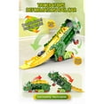 thumbnail image 3 of QUTETN Ultimate Dinosaur Hauler Transforming Truck Toy with Race Track Set - Double Transformation  Swallows 4 Cars  Includes Racing Track & Storage for 12 Cars(Green), 3 of 8