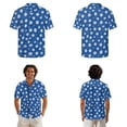 thumbnail image 2 of Xixirimido Daisy Flower Blue Print Matching Sets for Beach Vacation Men's Hawaiian Shirt & Women's Sleeveless Midi Dress Hawaiian Matched Couples Summer Outfits, Size M, 2 of 7