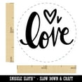 thumbnail image 2 of Handwritten Love Script with Hearts Self-Inking Rubber Stamp Ink Stamper - Sky Blue Ink - Medium 1 Inch, 2 of 7