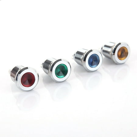 

Caihezhi 1 Pc 12mm 6/12/24/220V Mini Signals Power Supply LED Metal Indicator Light Lamp
