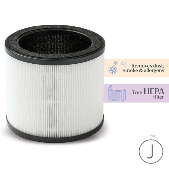 Bionaire True HEPA 360° Replacement Filter for Air Purifier, 1 Count, 6–12 Month Life