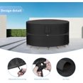 thumbnail image 5 of Round Patio Furniture Covers - 600D Heavy Duty Waterproof Outdoor Table Cover, Lawn Furniture Set Covers for Dining Table and Chairs Seating 84"DIAx28"H, 5 of 7