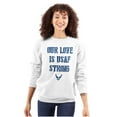 thumbnail image 3 of US Air Force Our Love is USAF Strong Women Crewneck Sweatshirt Brisco Brands S, 3 of 6