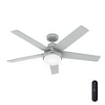 thumbnail image 3 of Hunter 52 inch Indoor Ceiling Fan with LED Light and Remote Control - Modern Smart Ceiling Fan, Standard Mount, 5 Blades, For Bedroom, Living Room, or Kitchen, Quiet - Aerodyne 52614, Dove Grey, 3 of 19
