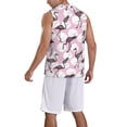 thumbnail image 2 of Honeii Pineapple Flamingo print basktball shirt for men and women, Unisex basketball jersey for Theme party-Small, 2 of 6