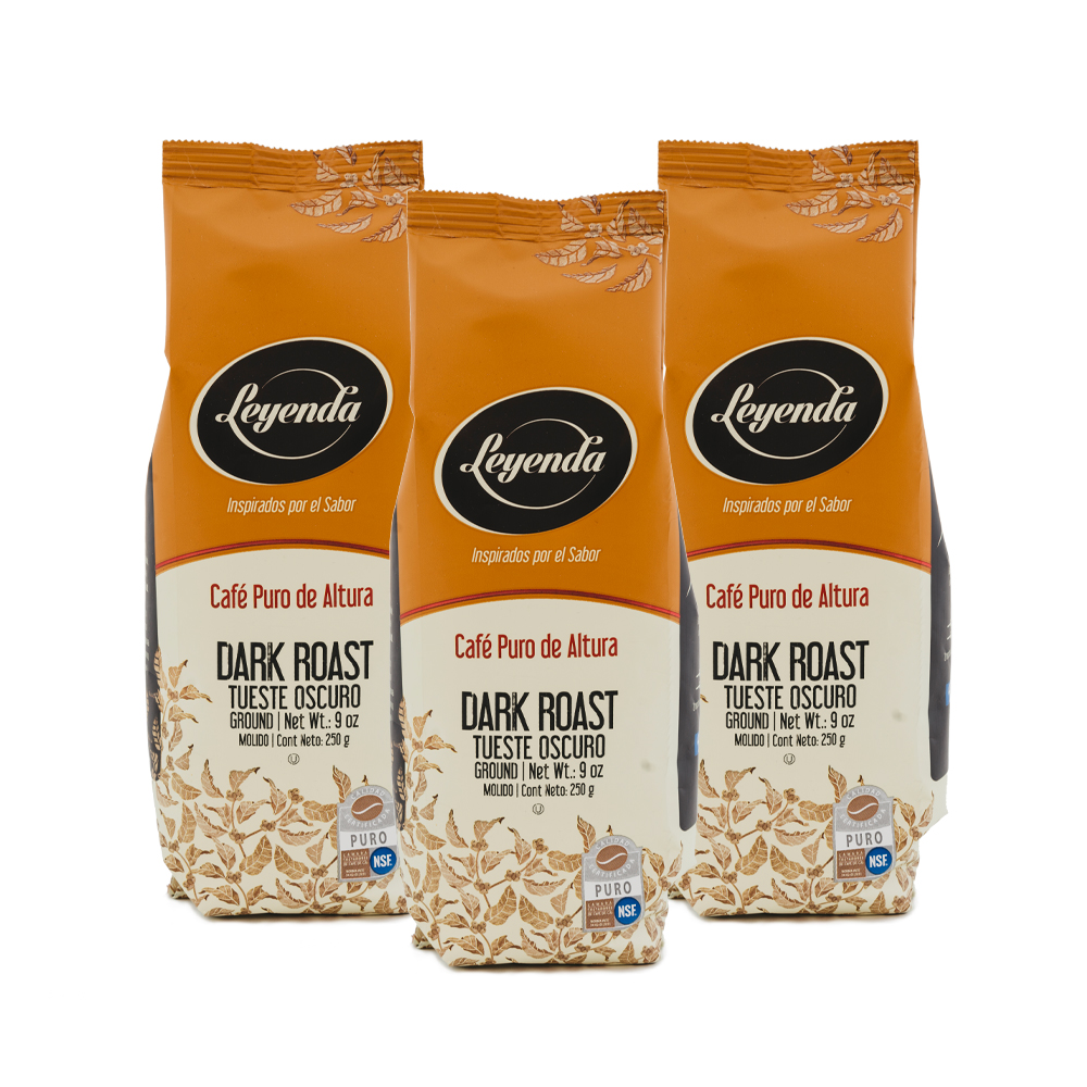 Cafe Leyenda Costa Rica Dark Roast Coffee (3Pack) (250g