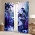 thumbnail image 2 of Castle Fairy Flower Crow Wolf Black Out Curtains,Rose Curtains Pack of 2 (42x63 Each), 2 of 6