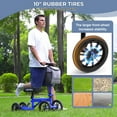 thumbnail image 6 of COSYWILL All Terrain Knee Scooter,Knee Walker Scooter for Foot Injuries,Adults Roller Scooter for with 10“ TPU Wheel,Compact Crutches Alternative,Blue, 6 of 9