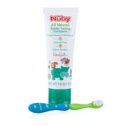 Nuby Citroganix All Natural Toddler Toothpaste With Toothbrush- Blue/Green Colors