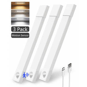EZVALO Under Cabinet LED Motion Sensor Lights, 3 Pack