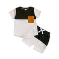 thumbnail image 2 of Cethrio Toddler Boys Outfit Sets, Summer Sleeveless Cotton Shirts and Shorts Sets Black Size 6 Months, 2 of 9