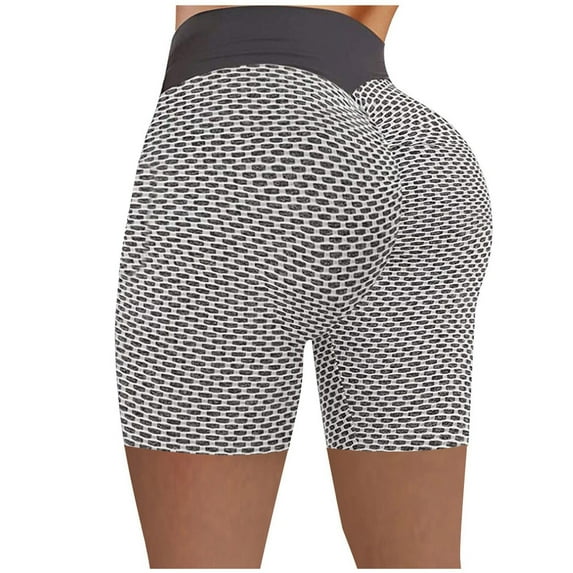 Samickarr Anti Cellulite Textured Peach Lifting Shorts for Women Scrunch Butt High Waist Yoga Shorts Workout Sexy Leggings