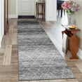 thumbnail image 3 of Garvee 2'x6' Modern Abstract Runner Rugs, Machine Washable Area Rug Neutral Indoor Floor Carpet Low Pile Rugs for Hallway Kitchen Entryway Bedroom, Gray, 3 of 9