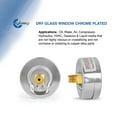 thumbnail image 4 of CARBO Instruments 2- 1/2" Pressure Gauge, Chrome Plated Steel Case, Dry, 0-30 psi/kPa, Back Mount 1/4" NPT, 4 of 6