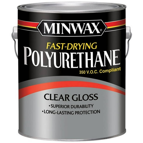 Minwax FastDrying Polyurethane 350 VOC, Gloss, Clear, 1 Gallon