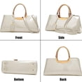 thumbnail image 3 of Bolso de mano YAQUINCER con asa superior de charol blanco, 3 of 6