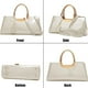 thumbnail image 3 of Bolso de mano YAQUINCER con asa superior de charol blanco, 3 of 6