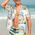 thumbnail image 7 of Disketp Hawaiian Shirts for Men,Gnome Camping Fishing Print Mens Casual Short Sleeve Button Down Shirts Beach Shirt, 7 of 7