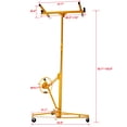thumbnail image 6 of Drywall Lift 11FT Heavy Duty Drywall Panel Hoist Professional Jack Lifter Sturdy Rolling Lockable Caster Wheels Lifter Construction Tool Sheetrock Lift, 150LB Capacity, Yellow, 6 of 9