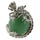 thumbnail image 1 of Colgante de bola de piedras preciosas de 15 mm Dragón envuelto - Aventurina verde, 1 of 3