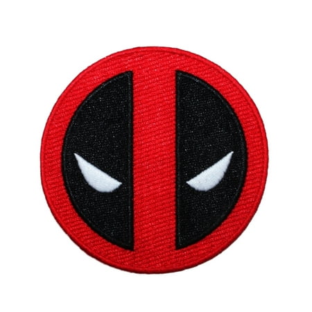Deadpool Movie Logo Patch Marvel Superhero Character Face Mask Iron-On Applique
